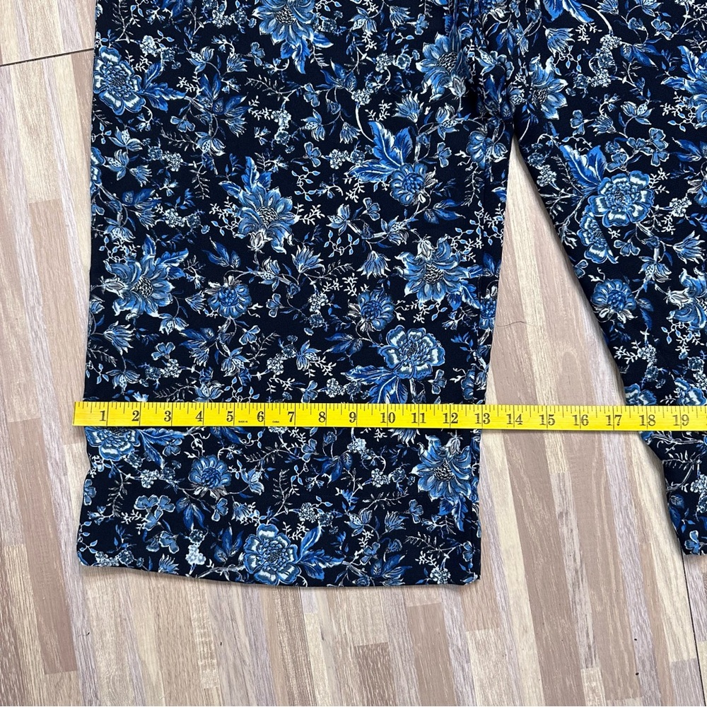 Floral Patterned Wide-Leg Elastic Waist Pants Women’s Size 12 - Picture 2 of 9